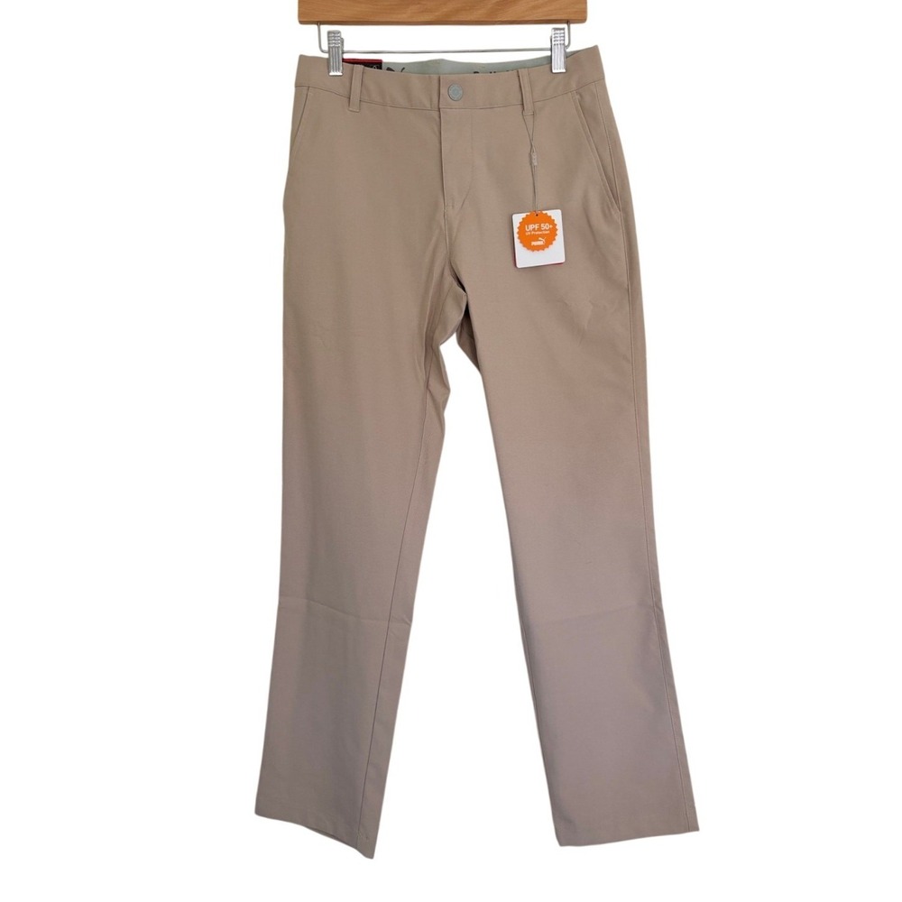Puma Mens Jackpot Golf Pants White Pepper Beige 599243 05 Size 28/30 NEW‎